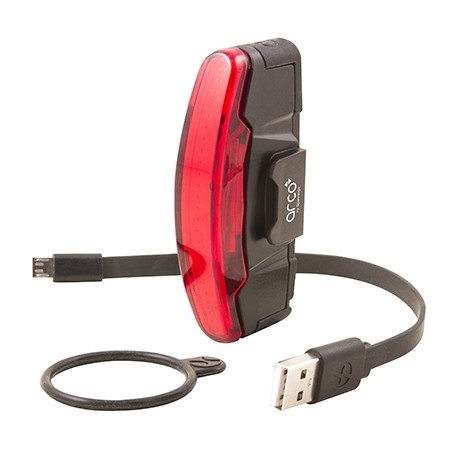 Piloto trasero Arco a la tija del sillin recargable USB