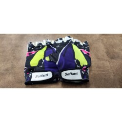 Guantes dedos cortos para ciclista licra/piel