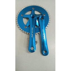 Bielas c/plato + izquierda aluminio 46zx165mm 