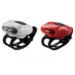 Faro bicicleta kit delantero  y trasero con pilas Flexlite