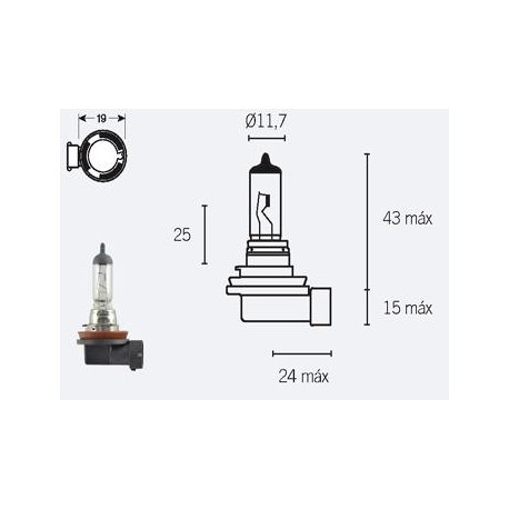 Lampara H-8 12v.35w.