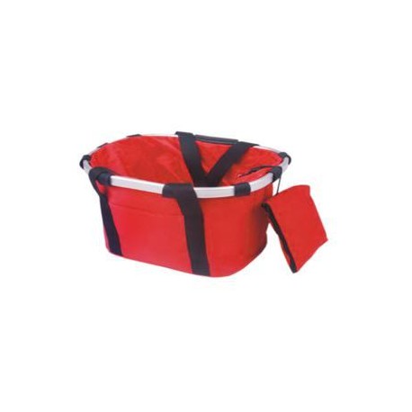 Bolsa transporte al manillar  roja con aro de aluminio